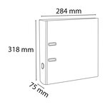 Classeur À Levier Polypropylène Dos De 75mm - Blanc - X 20 - Exacompta