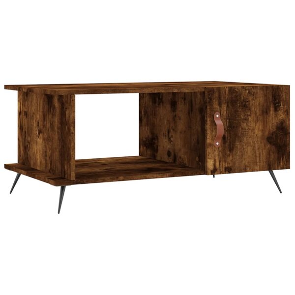 vidaXL Table basse chêne fumé 90x50x40 cm bois d'ingénierie