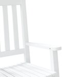 vidaXL Chaises à bascule enfants lot de 2 blanc bois peuplier massif