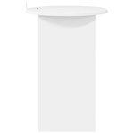vidaXL Table d'appoint Blanc brillant Ø 39 5 x 55 cm Bois d'ingénierie