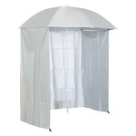 Parasol de plage Ø 2 2 x 2 2H cm protection UPF 50 + sac transport  sardines et lestage intégrés crème