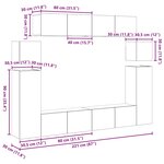 vidaXL Meuble TV 8 Pièces Marron 30 5 x 30 x 90 cm Bois d'ingénierie