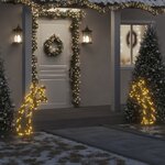 vidaXL Décoration lumineuse météore de Noël avec piquets 115 LED 89 cm