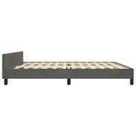 vidaXL Cadre de lit avec tête de lit Gris foncé 200x200 cm Velours