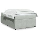 vidaXL Sommier à lattes de lit et matelas Gris clair 120x200cm Velours