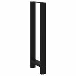 vidaXL Pieds de table de bar Noir 2 pièces 50 x (110-111) cm Acier