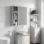 vidaXL Armoire murale de salle de bain Gris Béton 20 x 10 x 60 5 cm