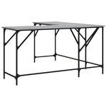 vidaXL Bureau sonoma gris 149x149x75 cm bois d'ingénierie