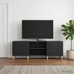 vidaXL Meuble TV 150 x 31 x 50 cm Noir Bois d'ingénierie