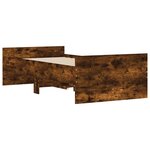 vidaXL Cadre de lit avec tiroirs chêne fumé 75x190 cm