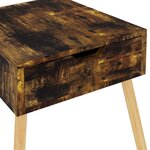 vidaXL Table de chevet chêne fumé 40x40x56 cm Aggloméré