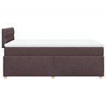 vidaXL Sommier à lattes de lit et matelas marron foncé 120x190cm tissu