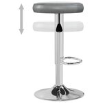 vidaXL Tabourets de bar lot de 2 gris similicuir