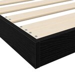 vidaXL Cadre de lit surélevé Chêne noir 86 5 x 200 cm