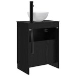 vidaXL Meuble de salle de bain avec évier Noir 54 x 35 x 83 cm