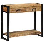 vidaXL Table console Marron 90 x 33 x 75 cm bois de manguier massif