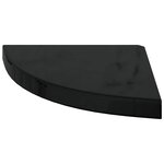 vidaXL Étagères d'angle flottantes 4 Pièces noir brillant 35x35x3 8cm MDF