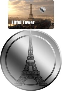 Monnaie EIFFEL TOWER World's Most Famous Landmarks 1/1000 Oz Palladium 12$ Liberia 2026 (PRÉCOMMANDE)