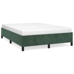 vidaXL Cadre de lit Vert foncé 140x200 cm Velours
