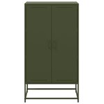vidaXL Buffet haut vert olive 68 5x38 5x123 5 cm acier