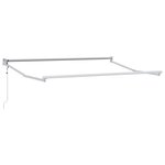 vidaXL Cadre de store rétractable électrique Blanc 2 5 x 2 m Aluminium