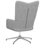 vidaXL Chaise de relaxation Gris clair Tissu