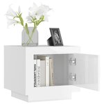 vidaXL Table basse blanc brillant 51x50x45 cm bois d'ingénierie