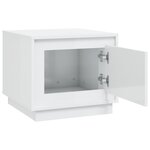 vidaXL Table basse blanc brillant 51x50x44 cm bois d'ingénierie