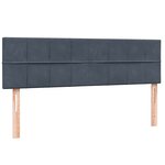 vidaXL Sommier à lattes de lit et matelas et LED gris foncé 140x220cm velours