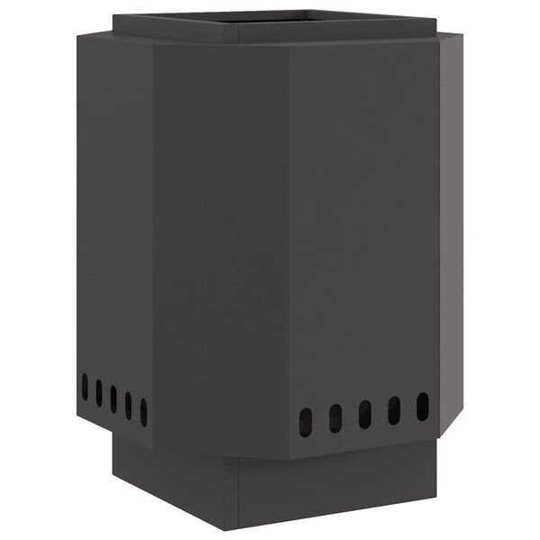 vidaXL Bol de feu sans fumée Noir 38 x 38 x 51 cm Acier patiné
