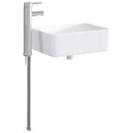 vidaXL Lavabo de salle de bains Chrome 40 5 x 30 5 x 13 cm métal