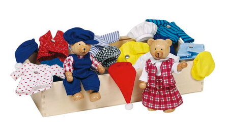 Garde-robe pour ours Boite de vêtements en bois - Goki