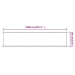 vidaXL Auvent vertical Terre cuite 60x1200 cm Tissu oxford