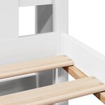 vidaXL Lit bibliothèque sans matelas blanc 140x200 cm bois pin massif