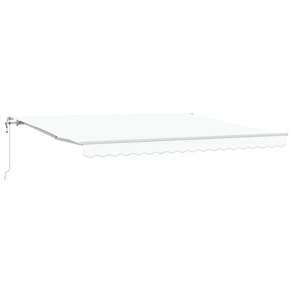 vidaXL Auvent Rétractable Blanc 400 × 300 cm tissu