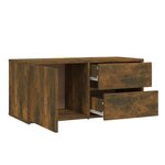 vidaXL Meuble TV Chêne fumé 80x34x36 cm Bois d'ingénierie
