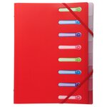 Trieur Polypropylène 3 Rabats 8 Compartiments Opak - Couleurs Assorties - X 10 - Exacompta