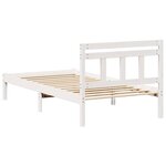 vidaXL Cadre de lit Blanc Bois massif en pin