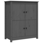 vidaXL Buffet Gris 83x41 5x100 cm Bois massif de pin