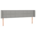 vidaXL Tête de lit avec oreilles Gris clair 183x16x78/88 cm Tissu