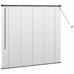 vidaXL Store de Fenêtre avec des rideaux Noir Aluminium