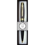 Stylo bille noir rétractable je t'aime - draeger paris