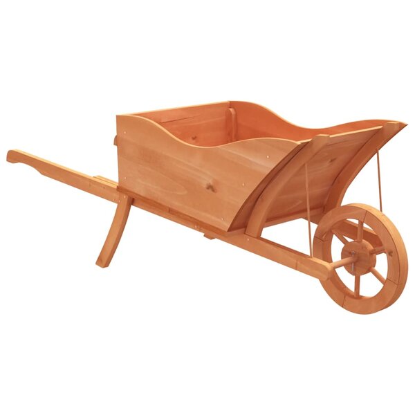 vidaXL Jardinière brouette 128x45 5x43 cm bois de sapin massif