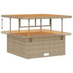 vidaXL Ensemble de canapé de jardin 9 Pièces Beige Poly rotin