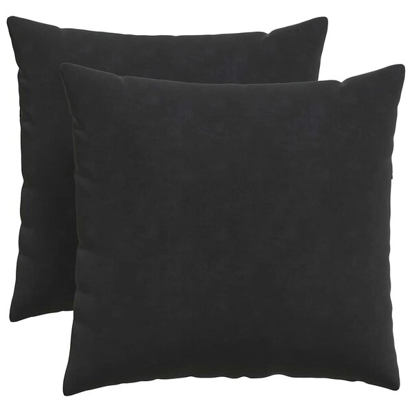 vidaXL Coussins de canapé 2 Pièces Noir 50 x 50 cm