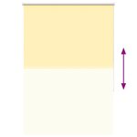 vidaXL Store enrouleur occultant jaune largeur du tissu 85 7 cm