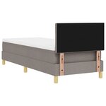 vidaXL Lit à ressorts avec matelas et LED taupe 80x200 cm en tissu