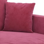 vidaXL Ensemble de canapés 3 Pièces avec coussins Rouge bordeaux Velours