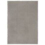 vidaXL Tapis rectangulaire Gris 160x230 cm Coton