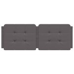 vidaXL Coussin de tête de lit gris 140 cm similicuir